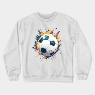 Soccer ball league players with paint splashes. English Football Crewneck Sweatshirt